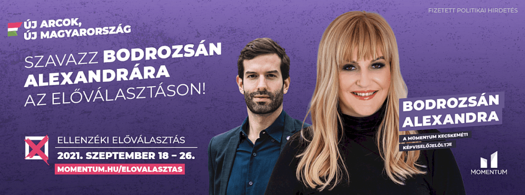 Bodrozsán Alexandra: A Momentum nélkül nincs kormányváltás, és csak a Momentummal van rendszerváltás